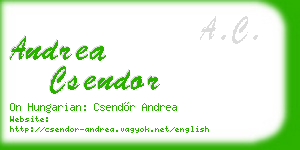 andrea csendor business card